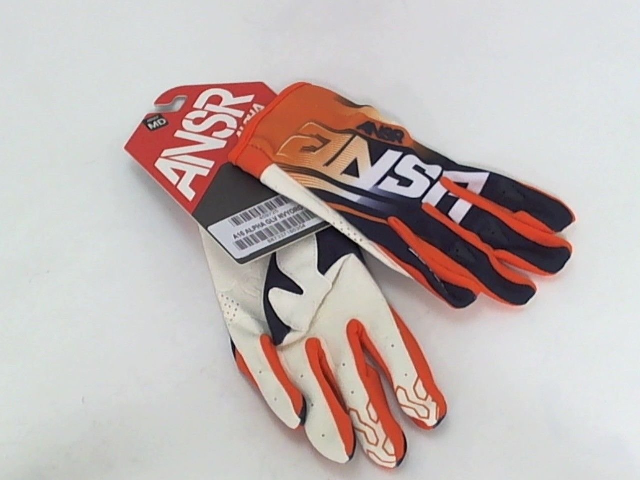 Answer Racing Alpha Mens MX Motocross Racing Gloves Navy/Orange Med
