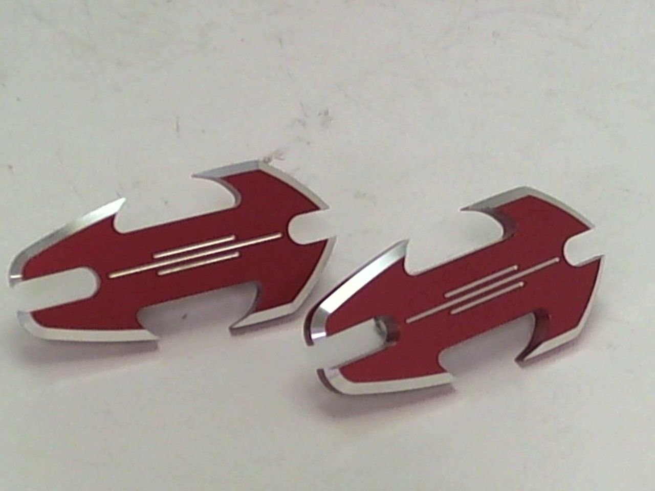 Cycle Pirates Red Mirror Block Off Plate CNC Tribal Design 99-06 Yamaha YZF-R6
