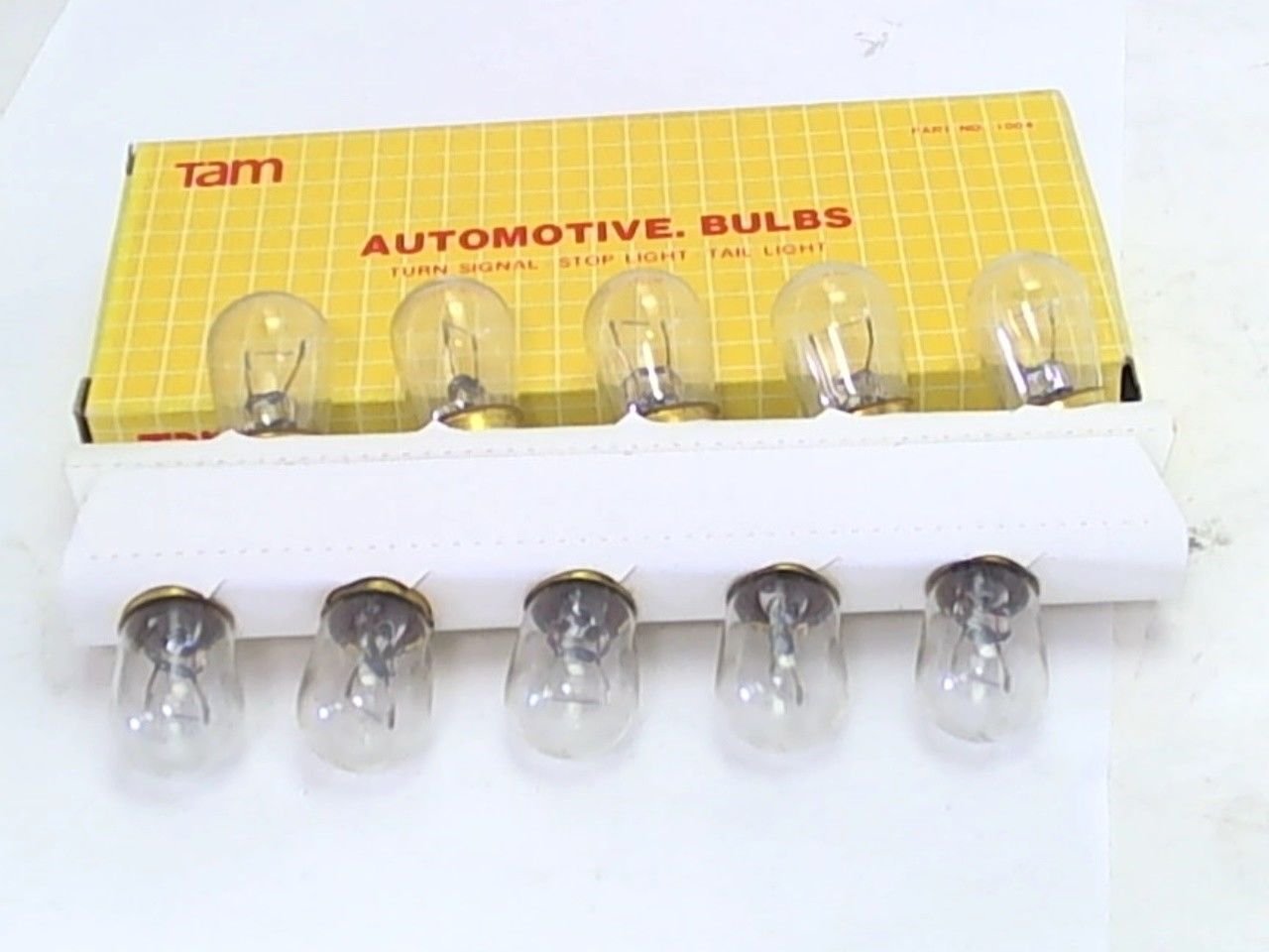 TAM part no 1004 Courtesy Turn Signal Stop Tail Light Bulb 10-Pack Box