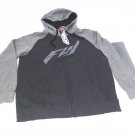 Fly Racing Motocross Raglan Zip Up Hoodie MX Sweatshirt Hoody Charcoal Heather S