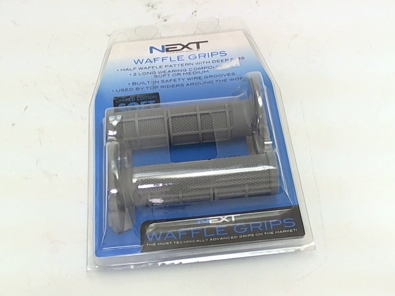 Next Components Universal Soft Half Waffle Motorcycle Grips Lite Gray HW-102