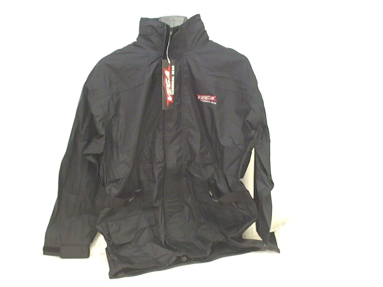 Vega Motorcycle Technical Gear Rain Jacket Mens Waterproof Black Riding Small