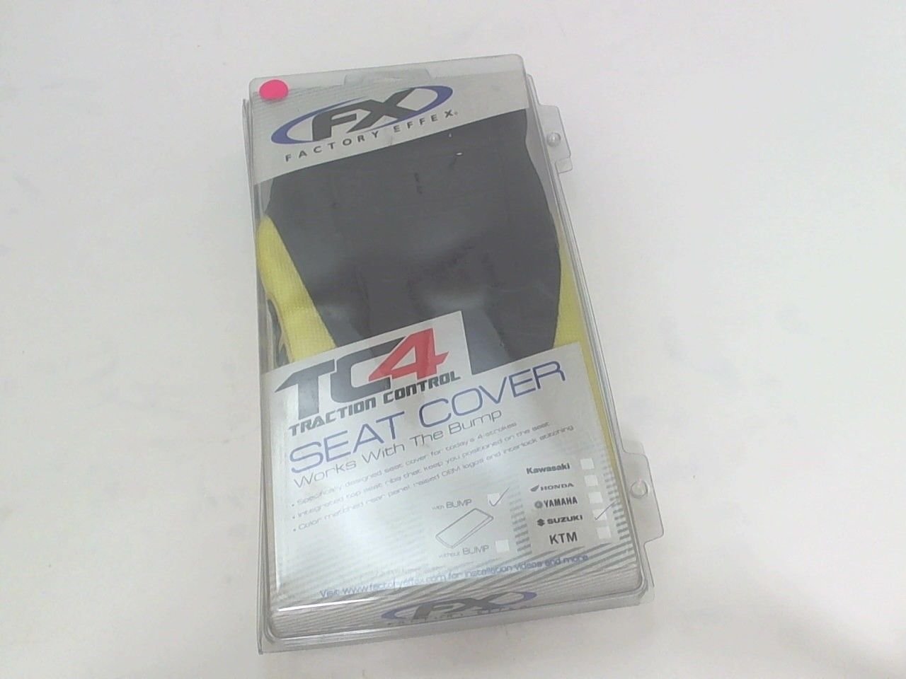 Factory Effex Black Yellow TC4 Seat Cover with Seat Bump for 05-07 Suzuki RMZ450