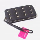 Xhilaration Studded Black Cell Phone Case Wallet with Removable Wristlet Strap