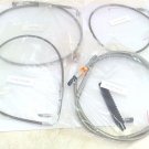 LA Choppers Stainless Steel Cable Brake Lines For Harley 06-11 FXDB Stock Length