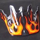 Vega Graphic Replacement Visor Mojave XP Off-Road Helmet ATV Chrome Orange Flame