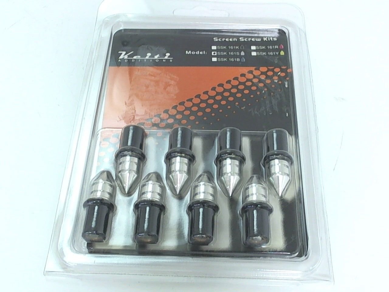 Keiti Silver Spike Windscreen Screw Kit fits most Yamaha Suzuki Kawasaki Honda