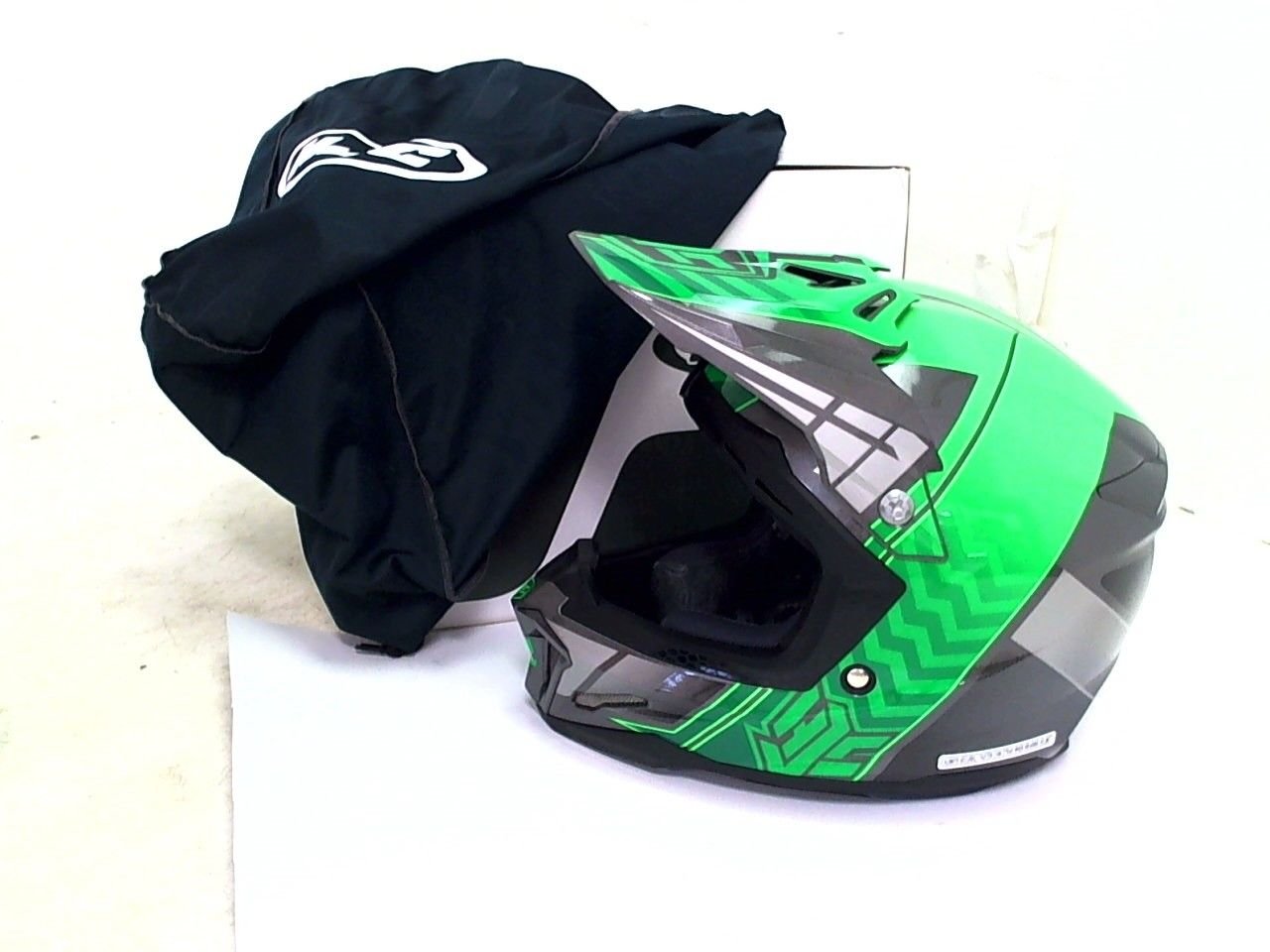 HJC CL-X7 Cross-Up MC4 Silver & Green MX Motocross Offroad Motorcycle Helmet S