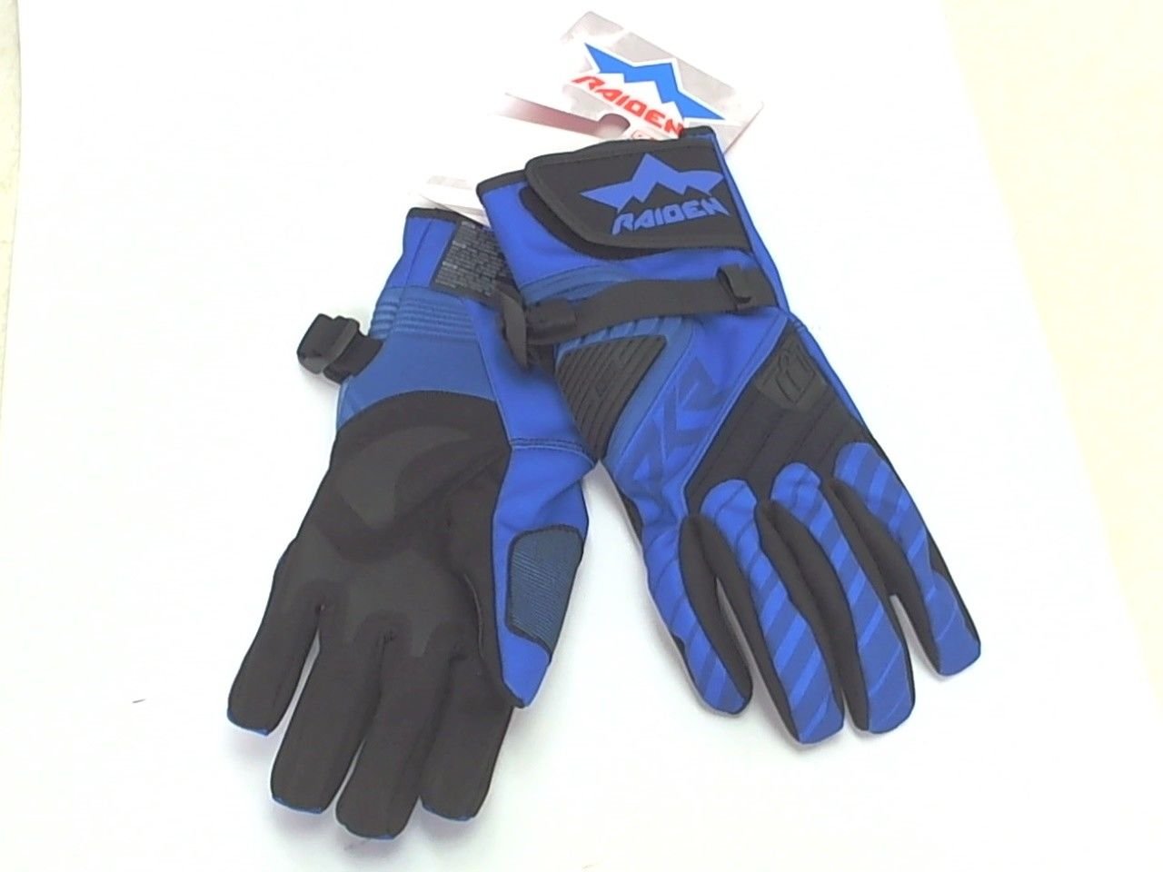 Icon Raiden DKR Mens Motorcycle Gloves Blue Size Small