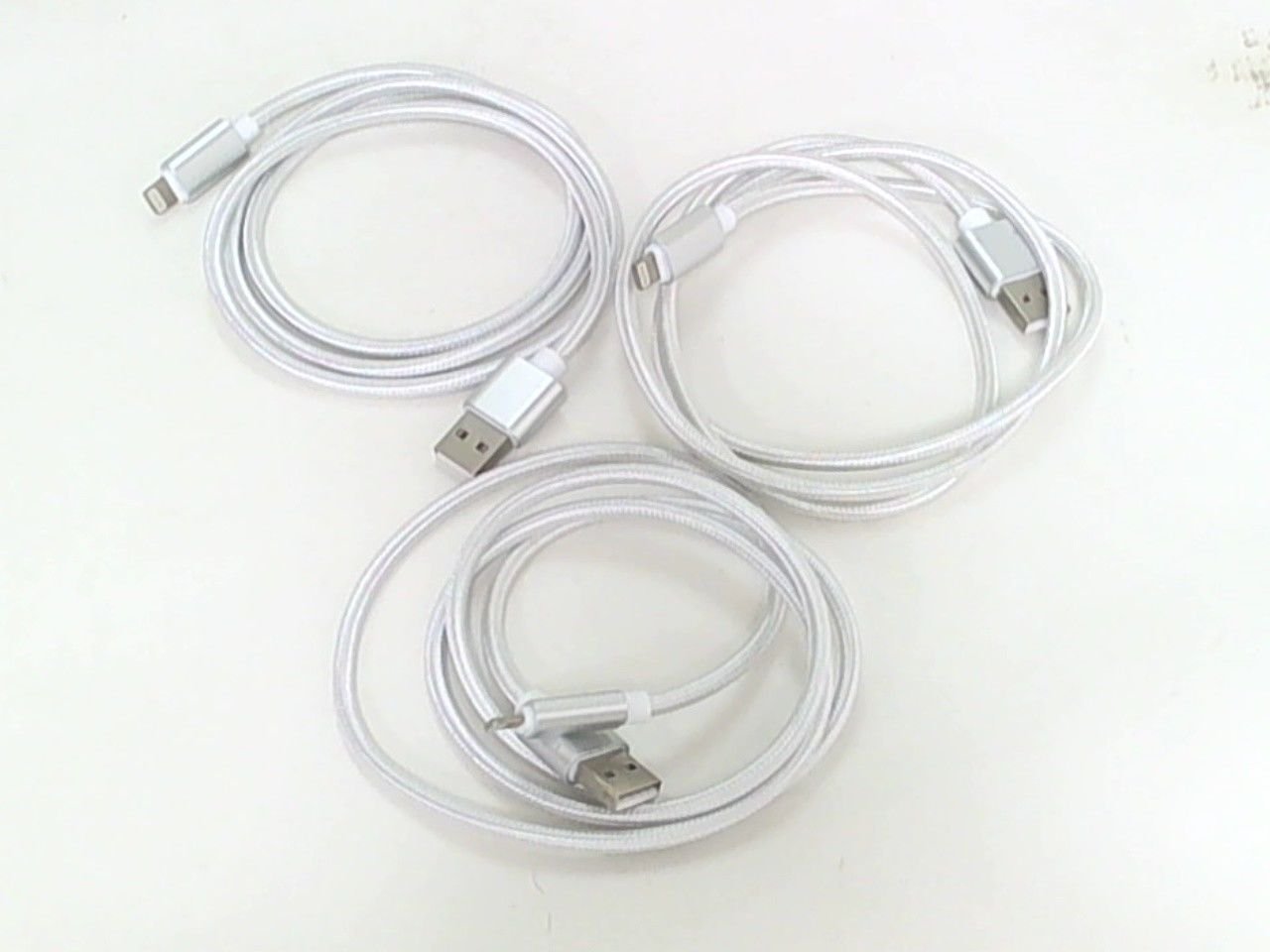 3-Pack USB Sync Data Charging Charger Cables Cord fits Apple iPhone 5 5C 5S 6 7