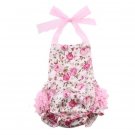 Newborn Baby Girls Floral Lace Romper Bodysuit Jumpsuit