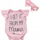 Newborn Romper Baby  I Get It From My Mama 0-3 Months