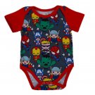 Baby Boy Bodysuit Summer Short Sleeve Cartoon Hero