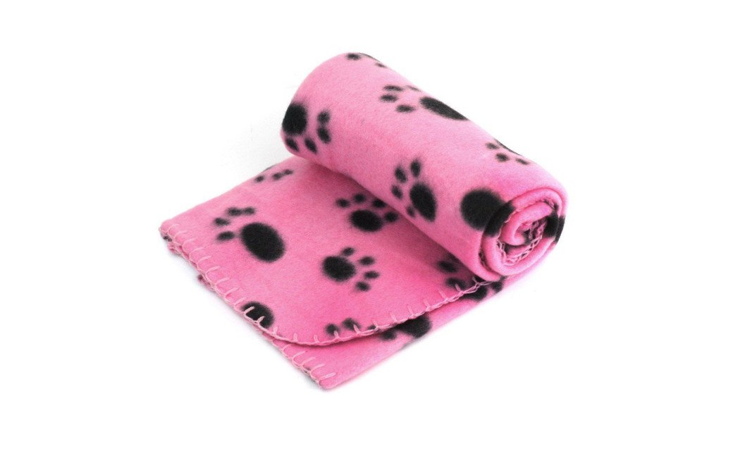 Paw Print Soft Warm Fleece Pet Blanket