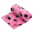 Paw Print Soft Warm Fleece Pet Blanket
