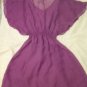 MIMI CHICA Nordstrom Womens Sz M sheer bright purple Dress/swimsuit coverup