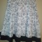 Twenty One womens size Small flare skirt floral  white black embroidered