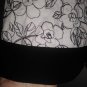 Twenty One womens size Small flare skirt floral white black embroidered
