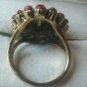 Turkish Style Gold-plated Inlaid Red Stone Crystal Ring Size 8 NEW cocktail