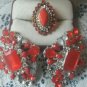 Turkish Style Gold-plated Inlaid Red Stone Crystal Ring Size 8 NEW cocktail