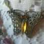 Vintage necklaces 4 pc lot lilac AERO heart butterfly wood costume bead boho