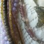Vintage necklaces 4 pc lot lilac AERO heart butterfly wood costume bead boho