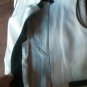 ALBERTO MAKALI Vintage white 100% LEATHER VEST sexy size 6 MSR$362 black