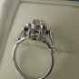 Vintage Uncas signed clear cluster Rhinestone Size 7.5 ladies cocktail ring