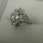Vintage Uncas signed clear cluster Rhinestone Size 7.5 ladies cocktail ring