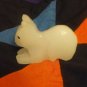 Vintage white Alabaster Stone Marble sitting Cat  figurine