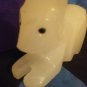 Vintage white Alabaster Stone Marble sitting Cat figurine
