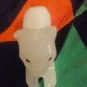 Vintage white Alabaster Stone Marble sitting Cat figurine