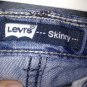 Levis Girls 12 Regular Skinny Denim Jeans Thick Stitch adj waist medium wash