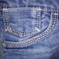 Levis Girls 12 Regular Skinny Denim Jeans Thick Stitch adj waist medium wash