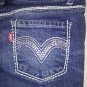 LEVIS Girls Dark wash Skinny jeans adj waist  embellished pockets size 10