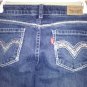 LEVIS Girls Dark wash Skinny jeans adj waist embellished pockets size 10