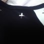 EDGE ladies Dressy White Black Sleeveless Blouse size Small polyester studded