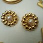 Sarah Cov Motion East Vintage Modern Goldtone Lot necklace bracelet  #82918 8 pc