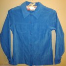 ROUTE 66 GIRLS button up LONG SLEEVE SHIRT/ jacket SIZE 7/8 COLOR teal Blue