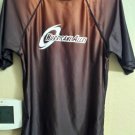 Castaways Mens Rash Guard Surf Swim Shirt Size L Hurricane Alley Orange Ombre
