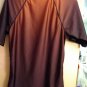 Castaways Mens Rash Guard Surf Swim Shirt Size L Hurricane Alley Orange Ombre