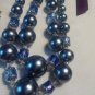 Vintage Modern Ladies Costume Beaded Statement Necklace Lot 3 pc bold bright