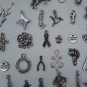 Vintage modern silvertone Charms 31 pc lot fairy angel rose dolphin star pegasus