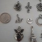Vintage modern silvertone Charms 31 pc lot fairy angel rose dolphin star pegasus