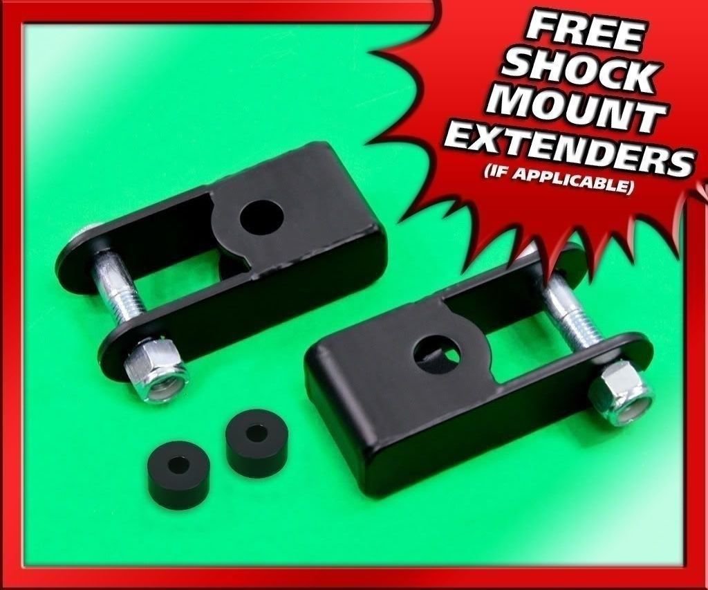 Rear Shock Extender Brackets for 2007-2019 Silverado Sierra 1500 2WD 4WD 6-Lug