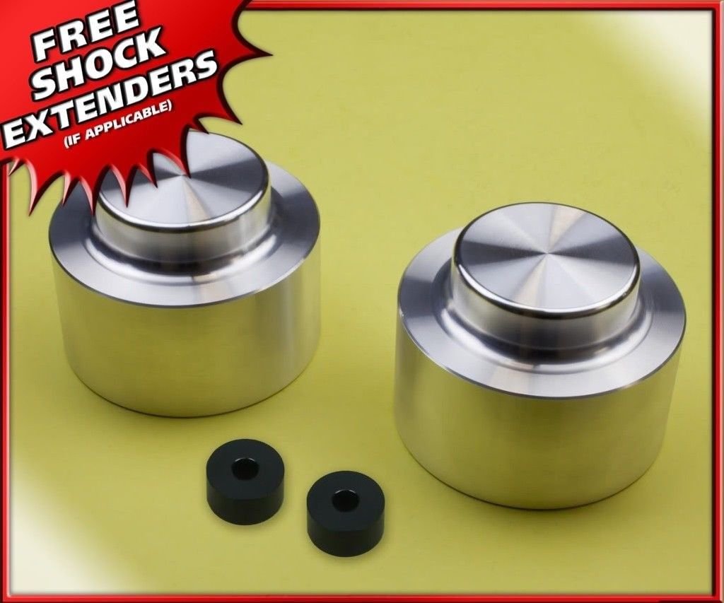 03-10 Hummer H2 4WD 4X4 Silver Aluminum Spring Spacers 3" Rear Lift Level Kit