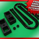 1981-2004 Ford F150 Heritage Rear Lift Kit 1.5" Steel Blocks w/ U-Bolts 4WD 2WD