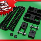 07-19 Silverado Sierra 1500 6-Lug 1" Rear Steel Blocks Lift Kit +Shock Extenders