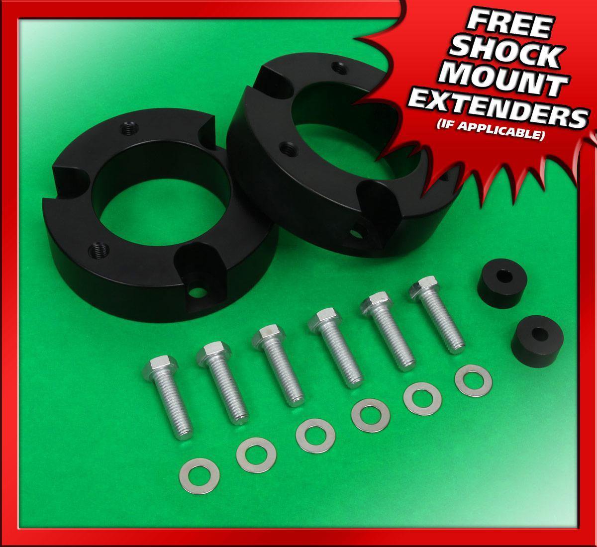 2" Front Leveling Lift Kit Black Strut Spacer for 05-15 Nissan Xterra 2WD 4WD
