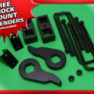 1-3" F - 1.5" R STEEL Lift Kit w/ Shock Ext. 01-06 Avalanche 2500 8-Lug 4x4 4x2